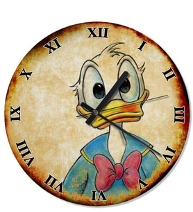 Retro Donald Duck Analog Duvar Saati