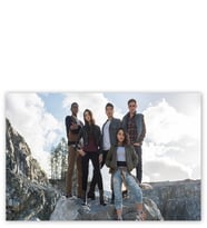 Ahşap Tablo Power Rangers Naomi Scott Becky G Rj Cyler Ludi Lin Dacre