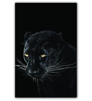 Ahşap Tablo Jaguar Siyah Zeminde