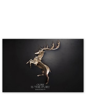 Ahşap Tablo Game Of Thrones Baratheon İllüstrasyon