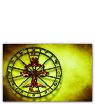 Ahşap Tablo Burç Astroloji Sembol  Terazi