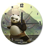 Kung Fu Panda Şekilli Duvar Saati