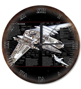 Star Wars Naboo Cruiser Savaş Gemisi Dekoratif Duvar Saati