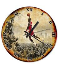 Michael Jordan Desenli Duvar Saati