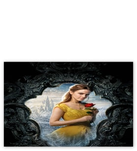 Ahşap Tablo Beauty And The Beast Emma Watson Portre