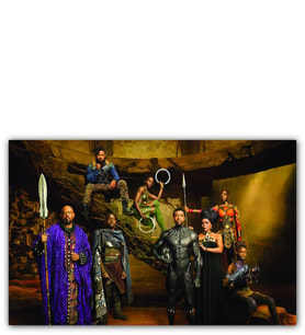 Ahşap Tablo Black Panther Ve Arkadaşları