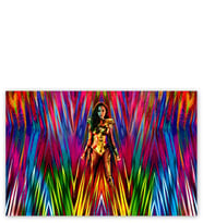 Ahşap Tablo Wonder Woman Rengarenk Şeritler