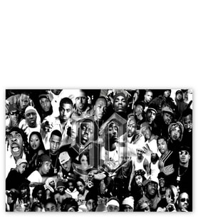 Ahşap Tablo 90 Rap Şarkıcısı Monochrome