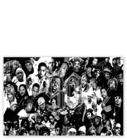 Ahşap Tablo 90 Rap Şarkıcısı Monochrome