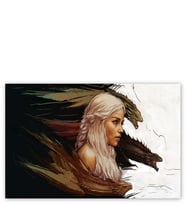 Ahşap Tablo Game Of Thrones Daenerys Targaryen Ve Ejderhalar