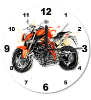 Kavuniçi Motosiklet Desenli Duvar Saati