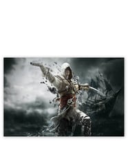 Ahşap Tablo Assassins Creed Suikastçi Korsan Gemisi Ve Revolver