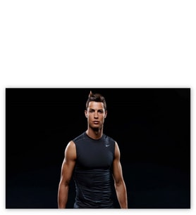 Ahşap Tablo Christiano Ronaldo Nike Siyah Arkaplan