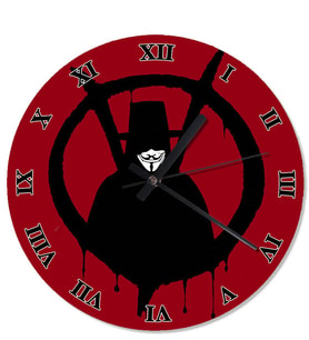 V For Vendetta Tasarım Duvar Saati
