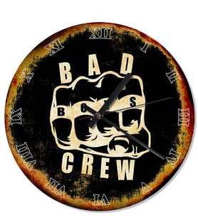 Bad Boys Crew Akarlı Duvar Saati