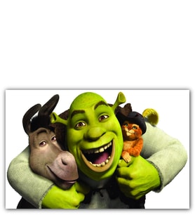 Ahşap Tablo Shrek  Donkey Puss