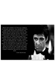 Ahşap Tablo Yaralı Yüz Tony Montana Sözü