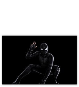 Ahşap Tablo Spiderman Siyah Kyafetli Görsel