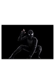 Ahşap Tablo Spiderman Siyah Kyafetli Görsel
