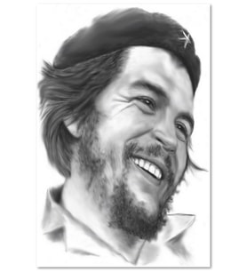 Ahşap Tablo Devrimci Ernesto Che Guevara Çizim Portre