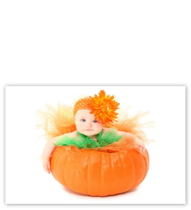 Ahşap Tablo Miss Kabak Sevimli Bebek