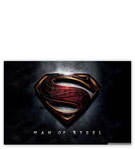 Ahşap Tablo Superman Man Of Steel Logo