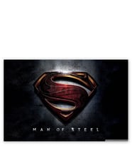 Ahşap Tablo Superman Man Of Steel Logo