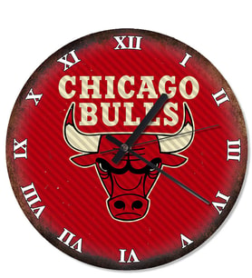 Chicago Bulls Şekilli Duvar Saati