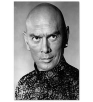 Ahşap Tablo Yul Brynner Siyah Beyaz Yakın Portre