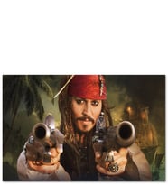 Ahşap Tablo Karayip Korsanları Jack Sparrow Mücadelesi