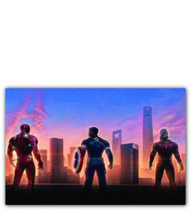 Ahşap Tablo Avengers Endgame Iron Man, Captain America Ve Ant Man