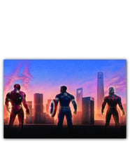 Ahşap Tablo Avengers Endgame Iron Man, Captain America Ve Ant Man