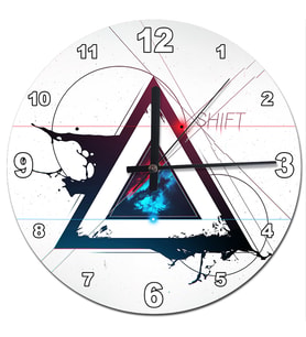 Üçgen Kordinatları Shift Analog Duvar Saati