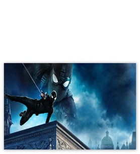 Ahşap Tablo Spiderman Siyah Kıyafet