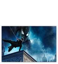 Ahşap Tablo Spiderman Siyah Kıyafet