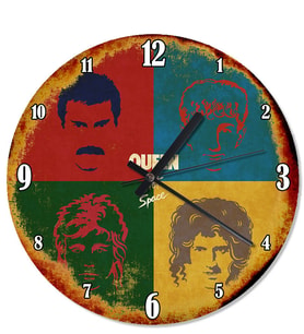 Queen Hot Space Retro Duvar Saati