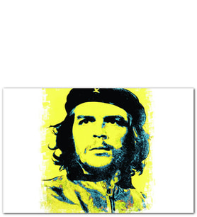 Ahşap Tablo Sarı Renk Hakim Che Guevara