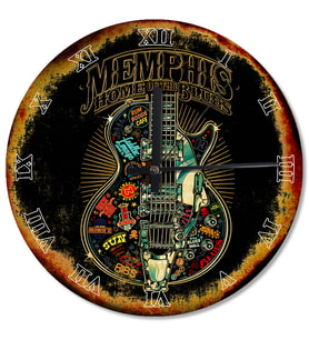 Memphis  Blues Evi Dekoratif Duvar Saati
