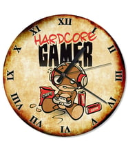 Hard Core Gamer Baskılı Duvar Saati