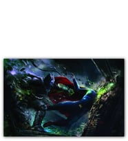Ahşap Tablo Batman Superman Ezici Yumruk