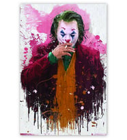 Ahşap Tablo Joker Suluboya Çalışması