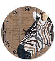 Boyalı Zebra Dekoratif Duvar Saati