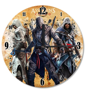 Assassin's Creed Ahşap Duvar Saati