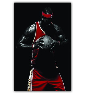 Ahşap Tablo Michael Jordan Siyah Zeminde
