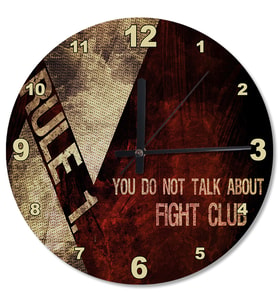 Fight Club Kural 1 Baskılı Duvar Saati