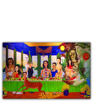 Ahşap Tablo Frida Kahlo Son Akşam Yemeği