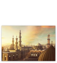 Ahşap Tablo Mısır Ramazan Camii Ve Şehir Manzarası