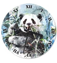 Keyfine Düşkün Sevimli Panda Şekilli Duvar Saati