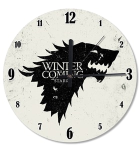 Stark Winter İs Comming Desenli Duvar Saati