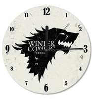 Stark Winter İs Comming Desenli Duvar Saati
